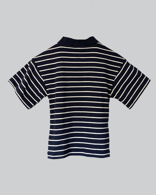 Fitted Polo Striped Navy S