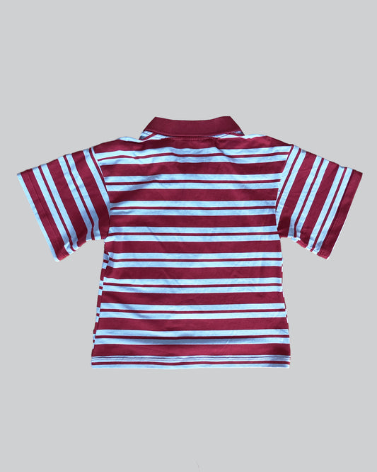 Fitted Polo Striped Red/Blue L