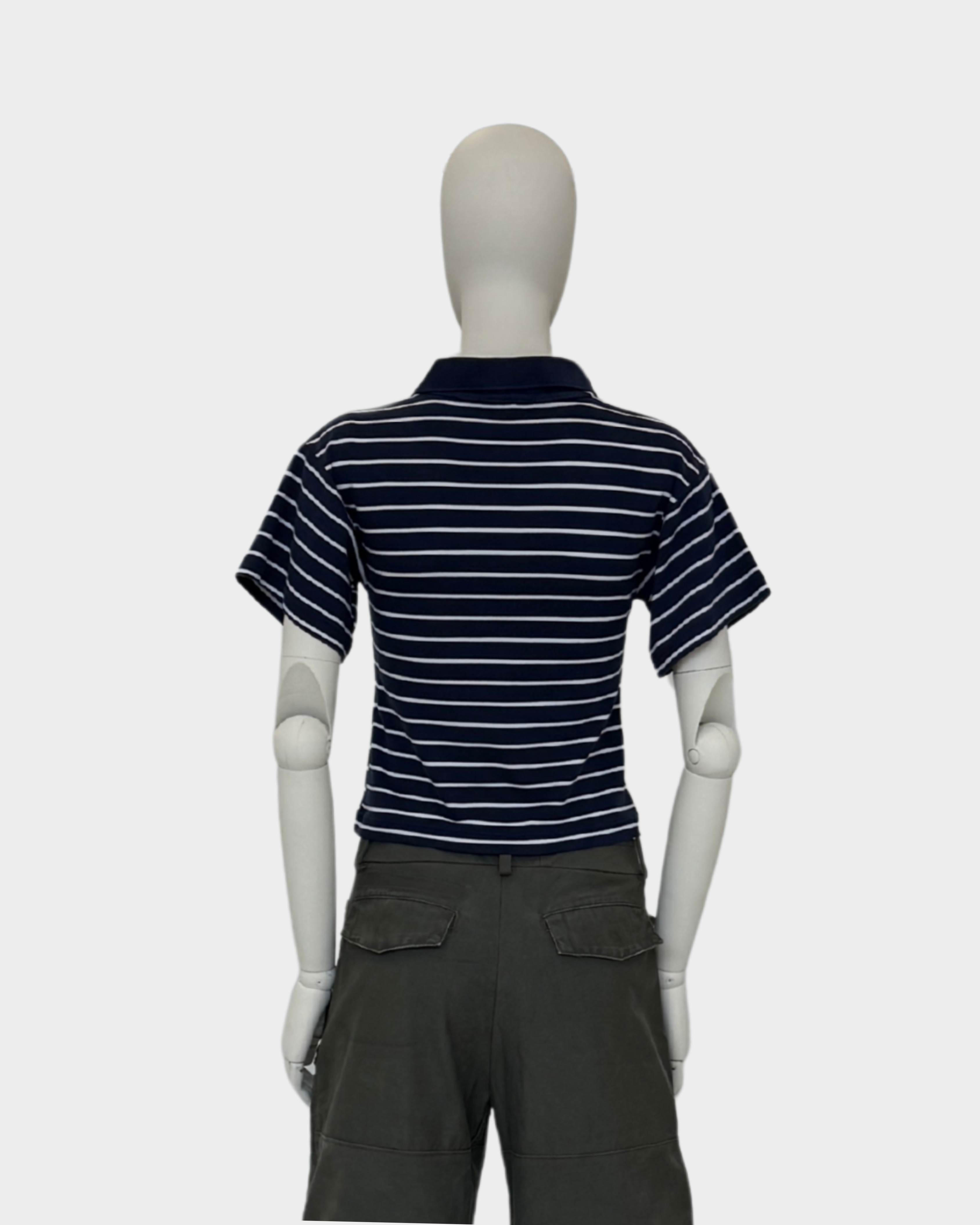 Fitted Polo Striped Navy S