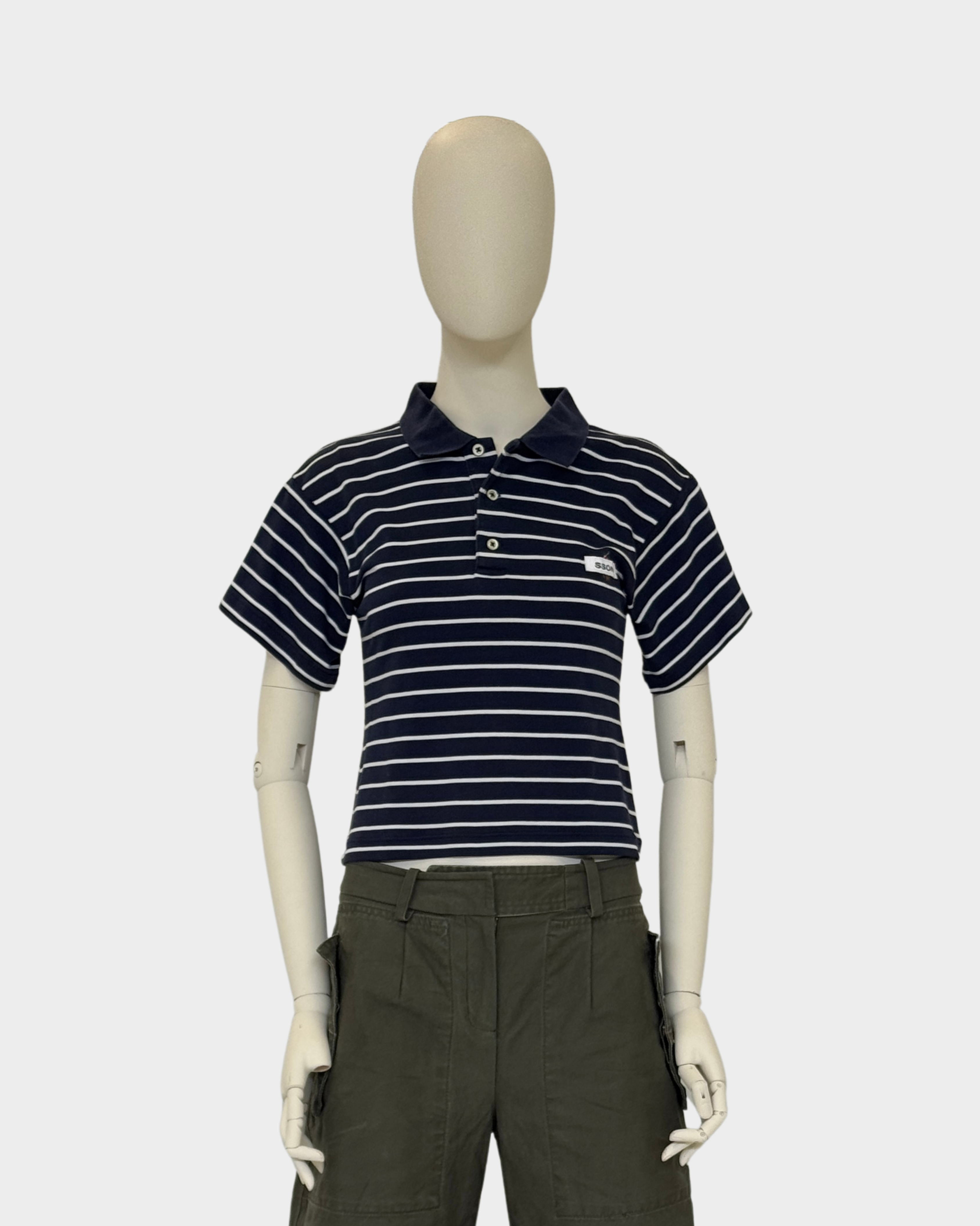 Fitted Polo Striped Navy S