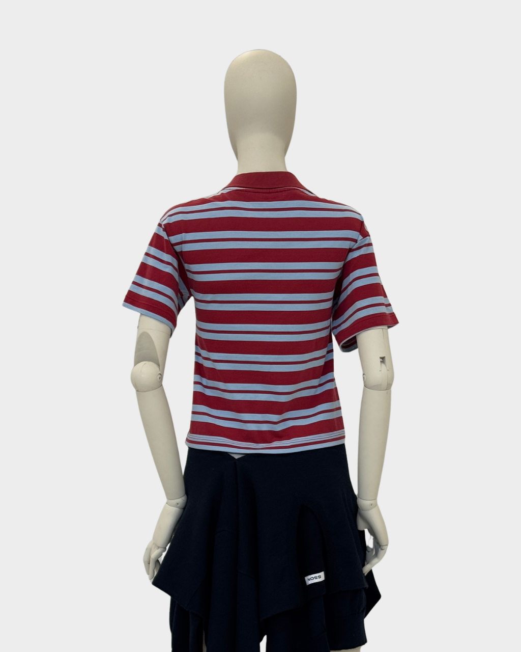 Fitted Polo Striped Red/Blue L