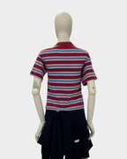 Fitted Polo Striped Red/Blue L