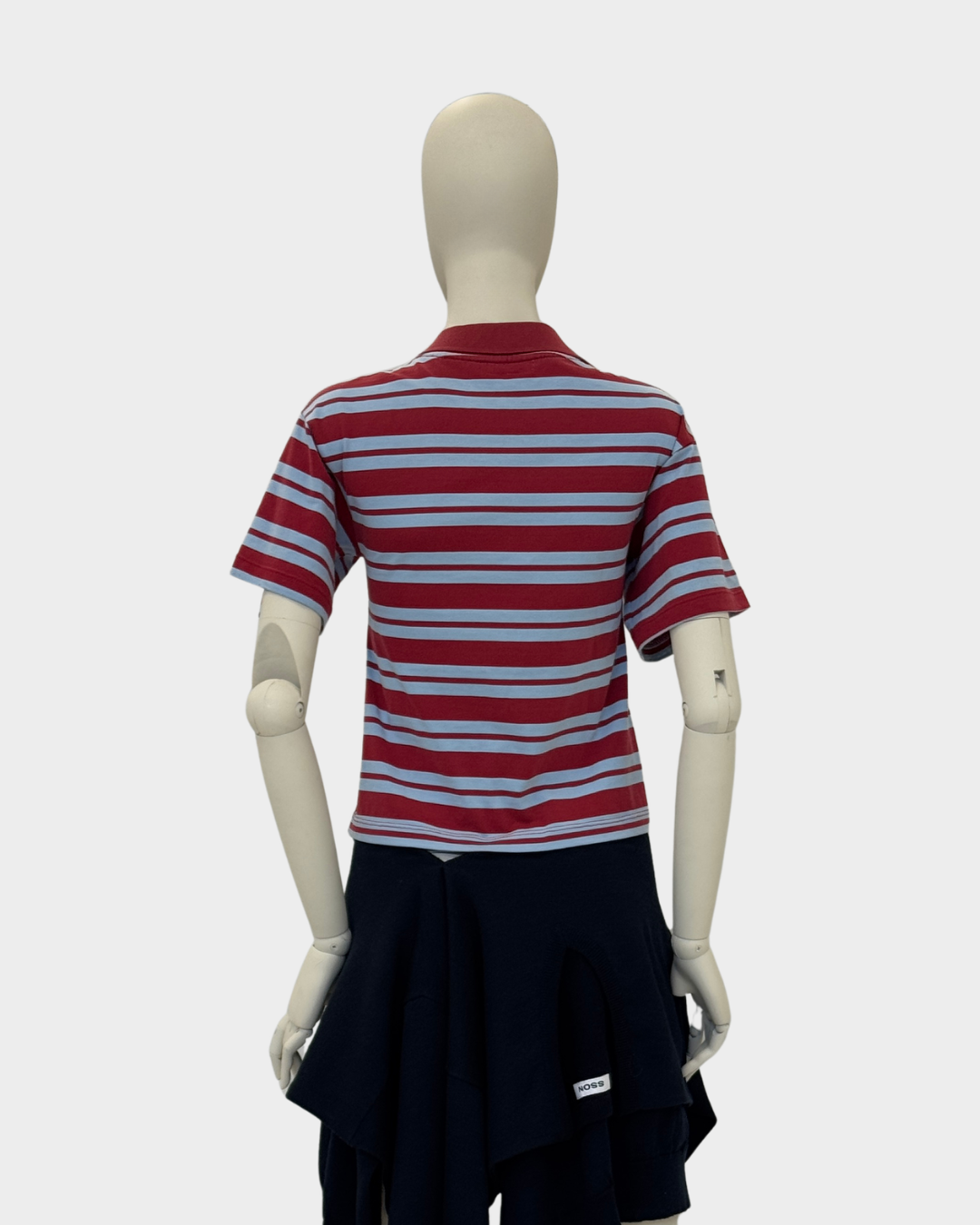 Fitted Polo Striped Red/Blue L