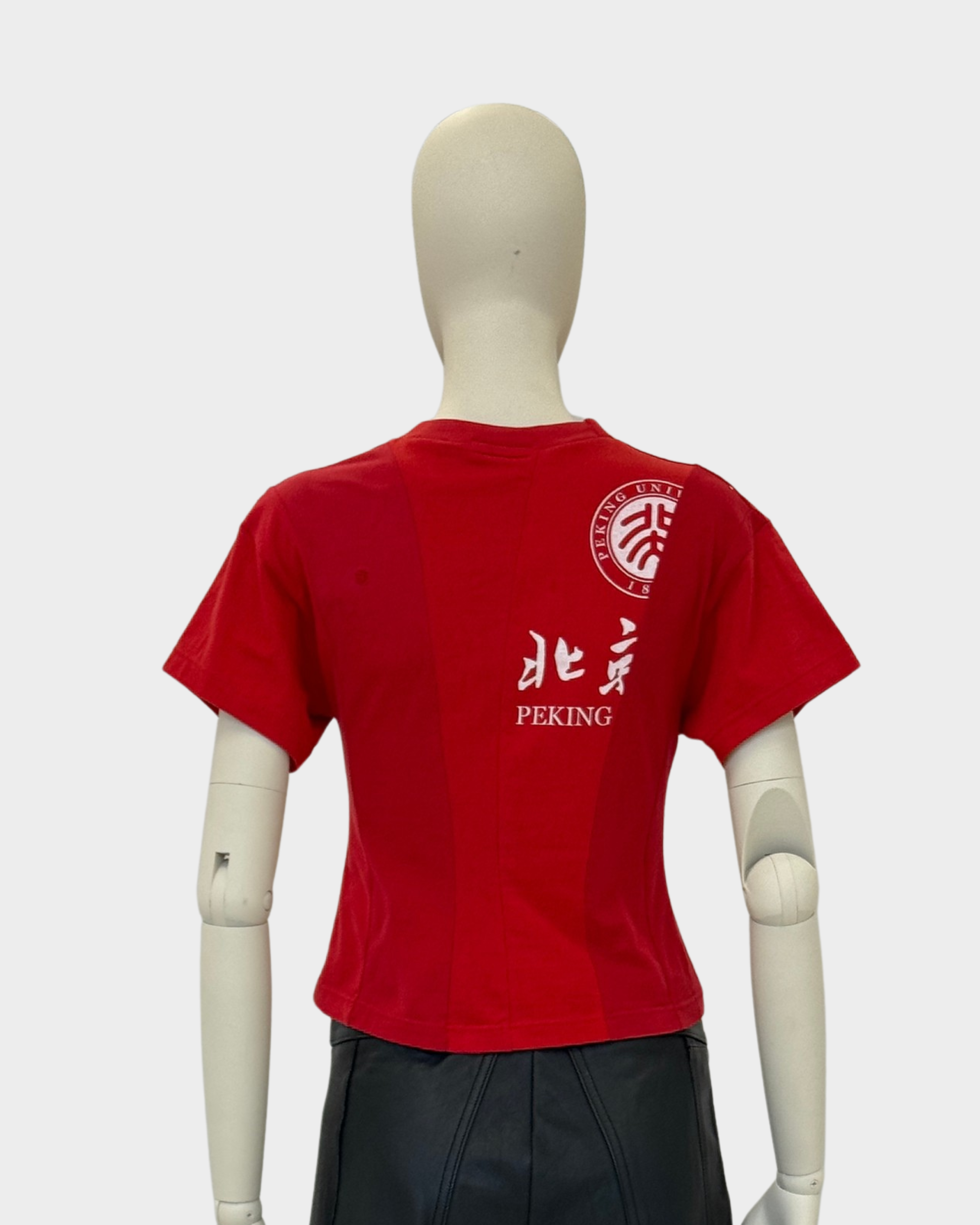Shaped Strip T-Shirt Red S