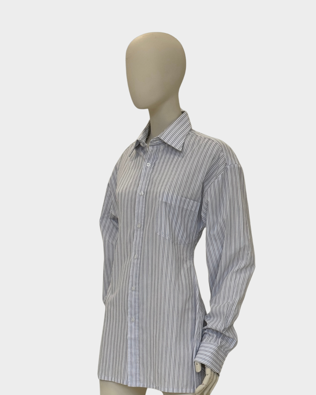 Shaped Shirt Striped White XL
