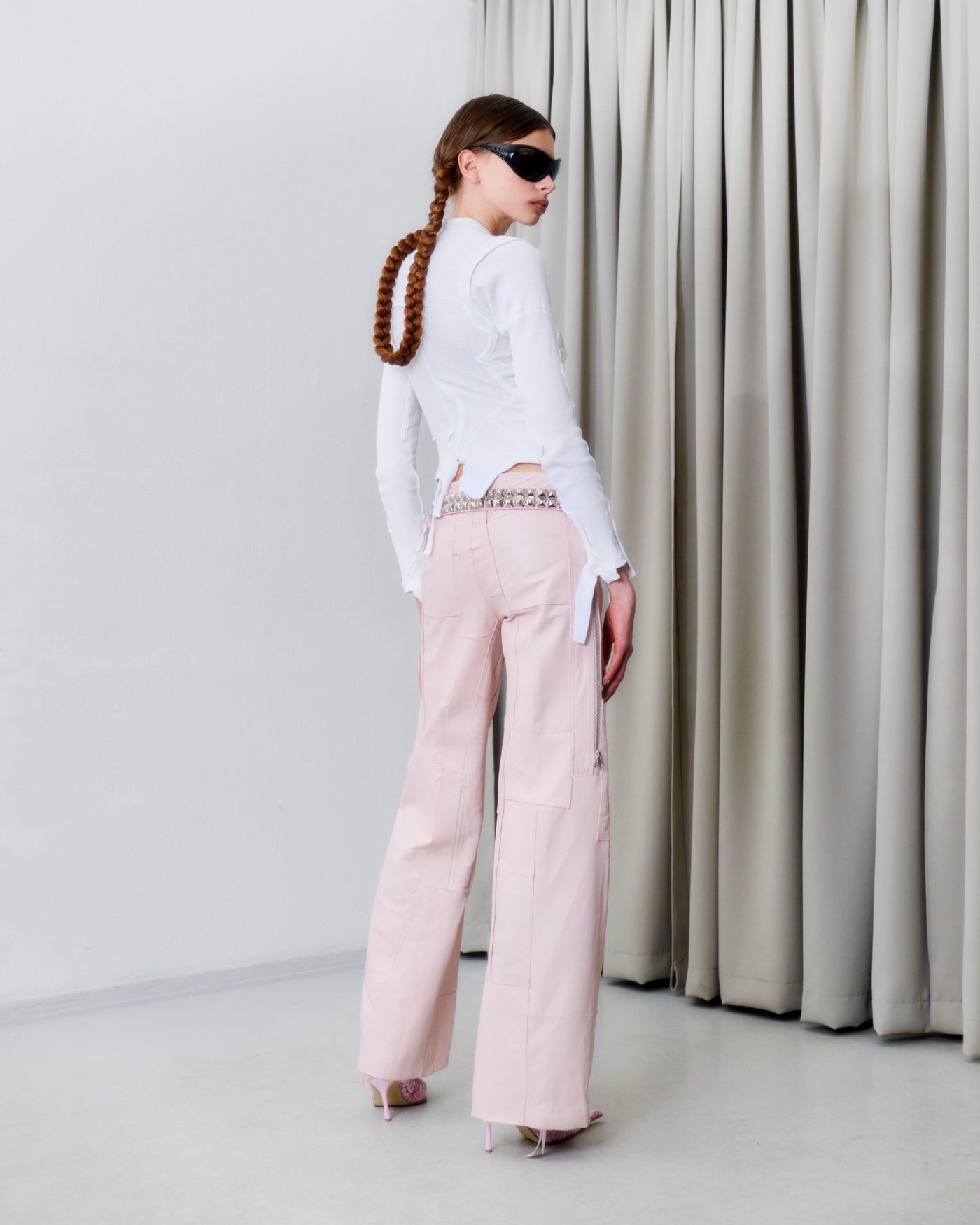 Leather Trousers Pink