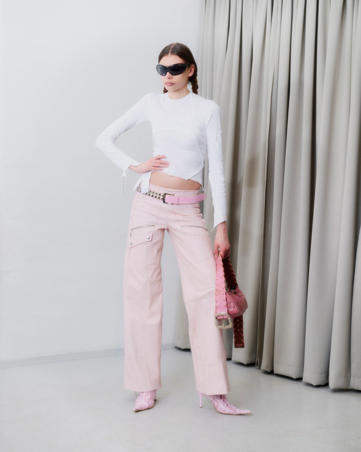 Leather Trousers Pink