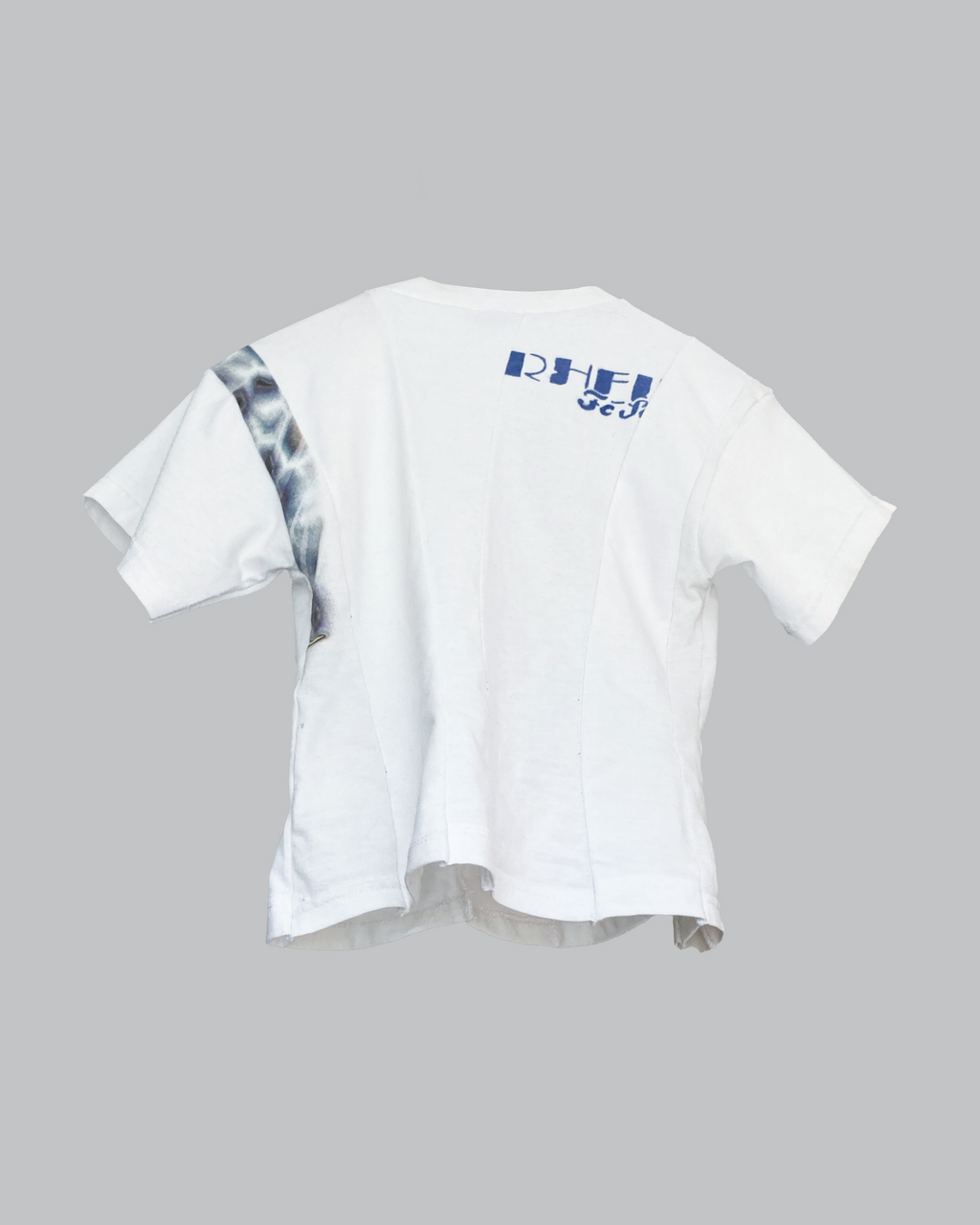 Shaped Strip T-Shirt White