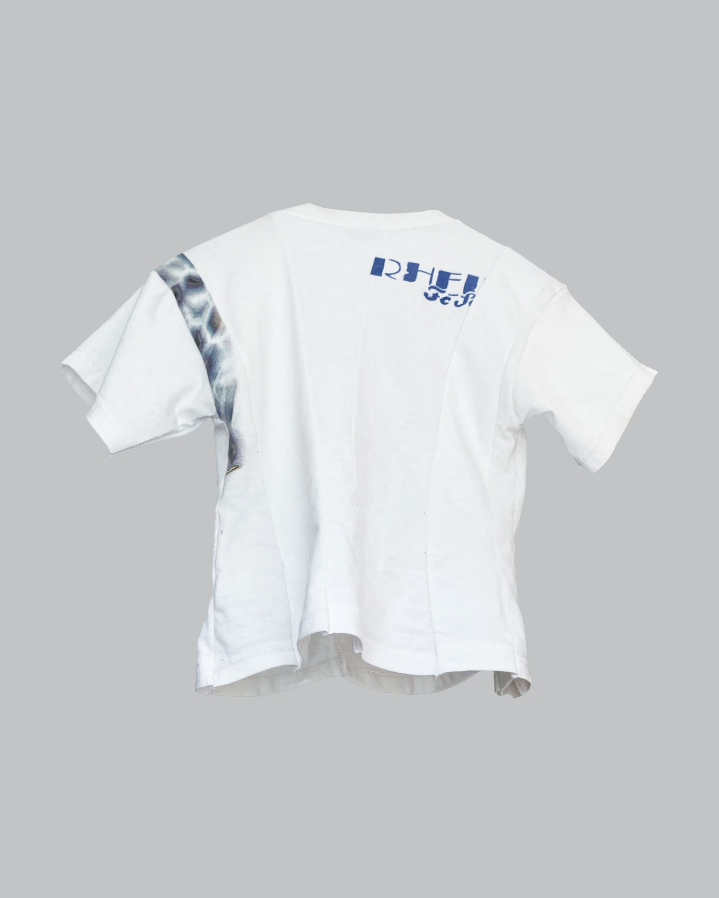 Shaped Strip T-Shirt White