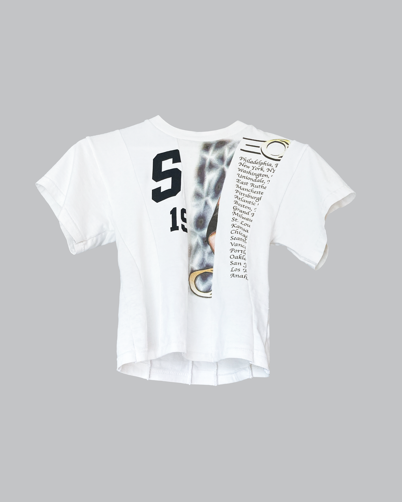 Shaped Strip T-Shirt White