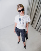Shaped Strip T-Shirt White