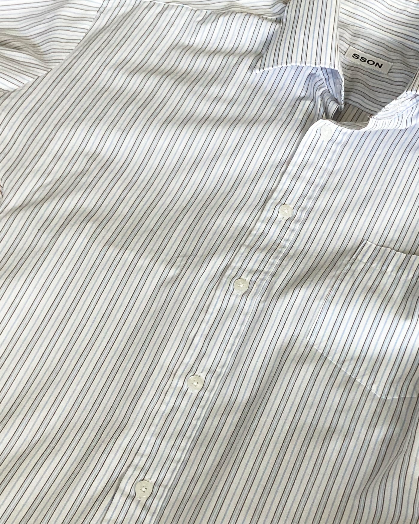 Shaped Shirt Striped White XL