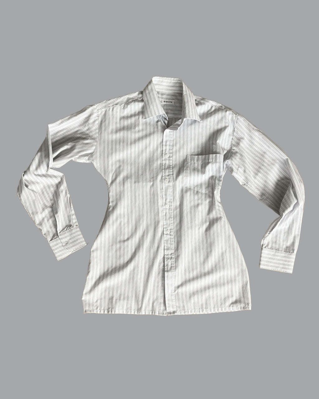 Shaped Shirt Striped White XL