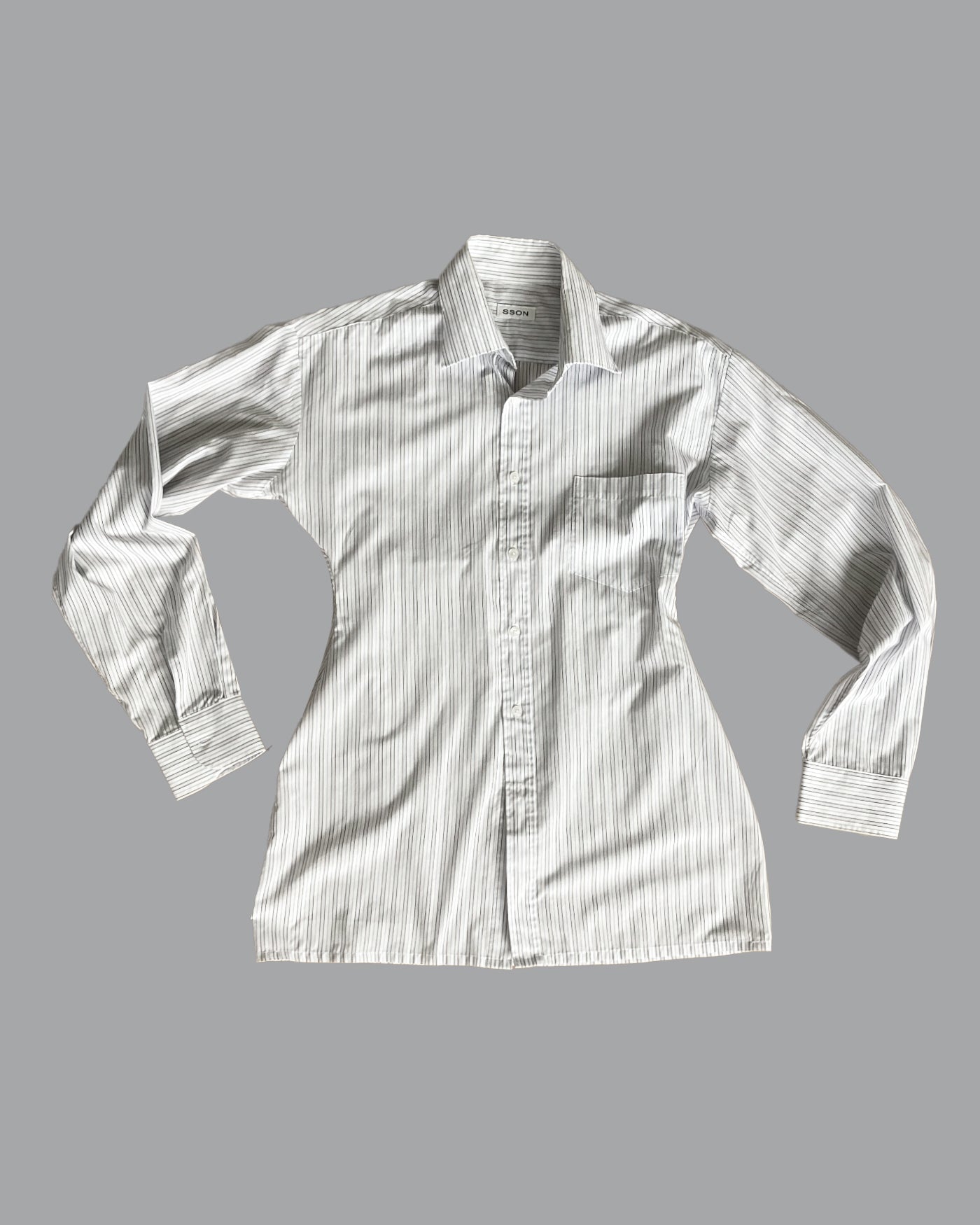 Shaped Shirt Striped White XL