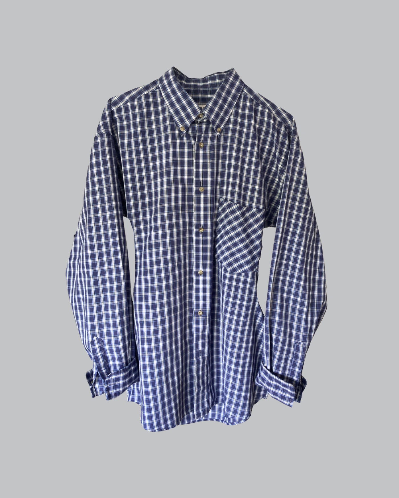 Shaped Shirt Checkered Blue M