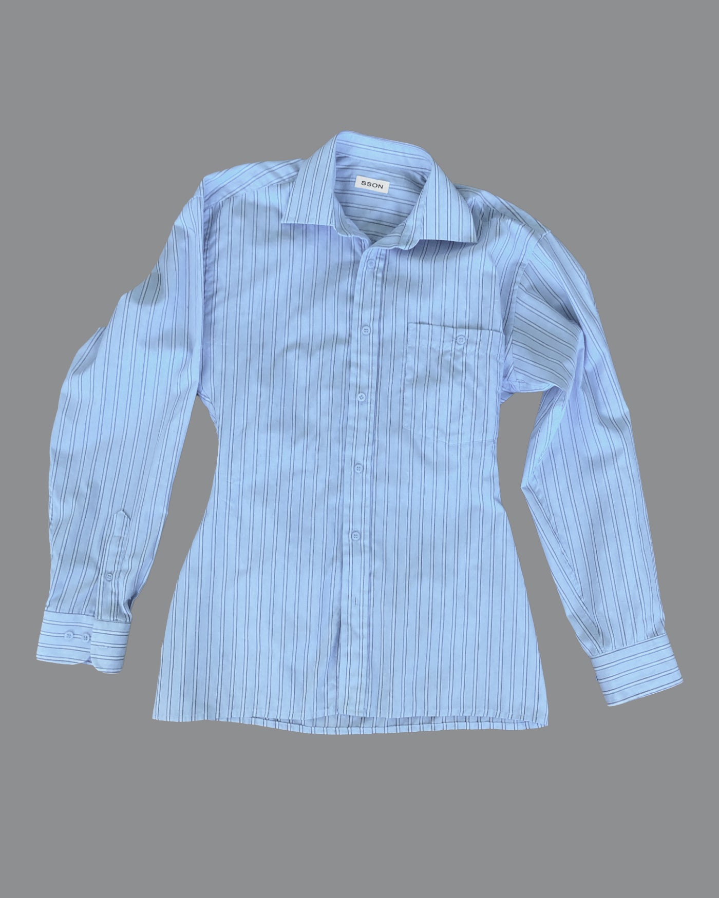 Shaped Shirt Striped Blue L