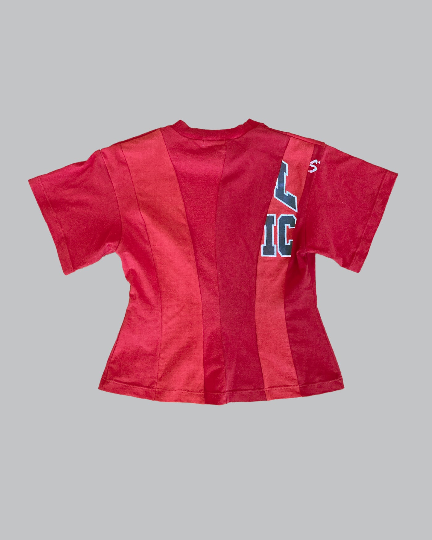 Shaped Strip T-Shirt Red L