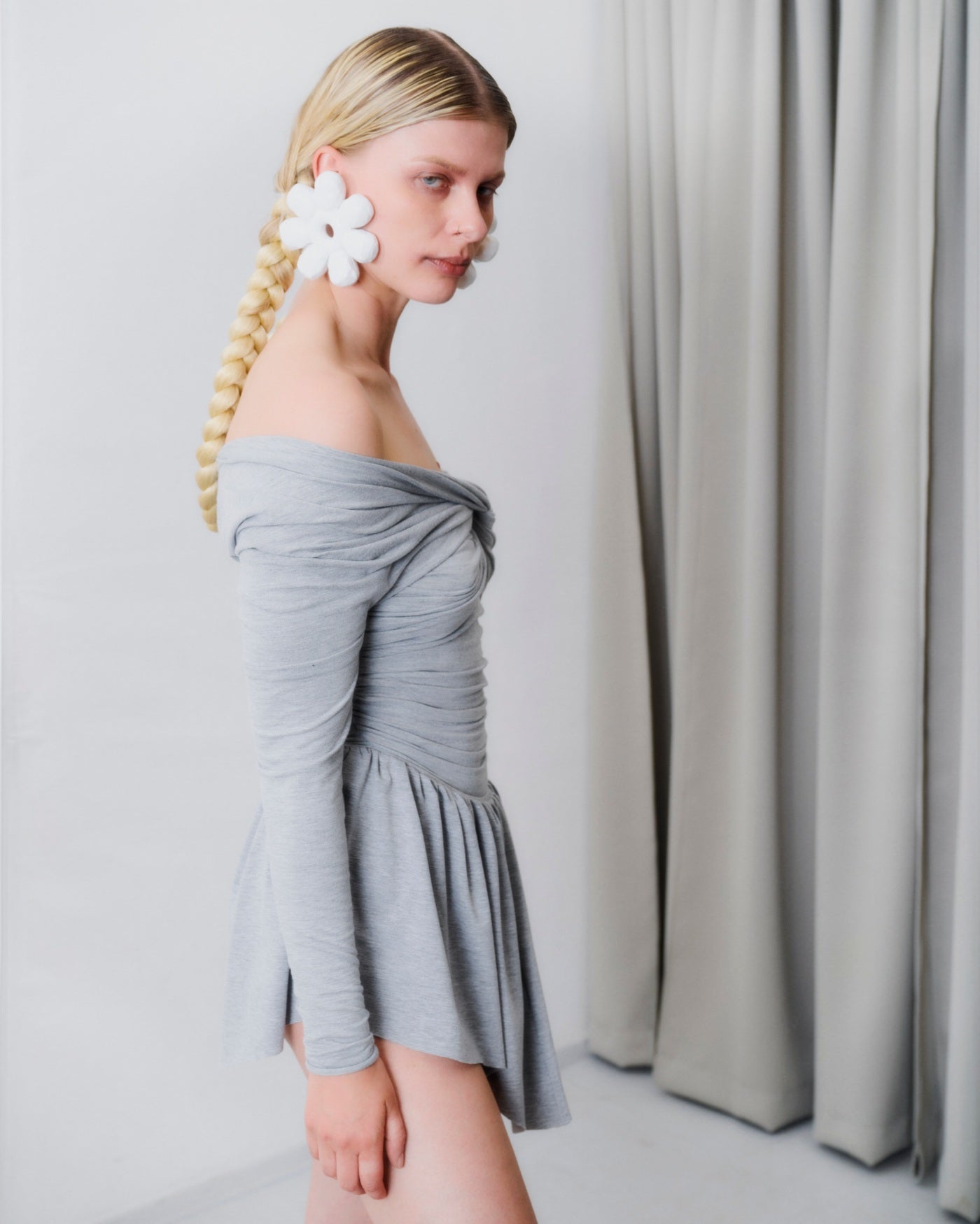 Wrapped Dress Grey