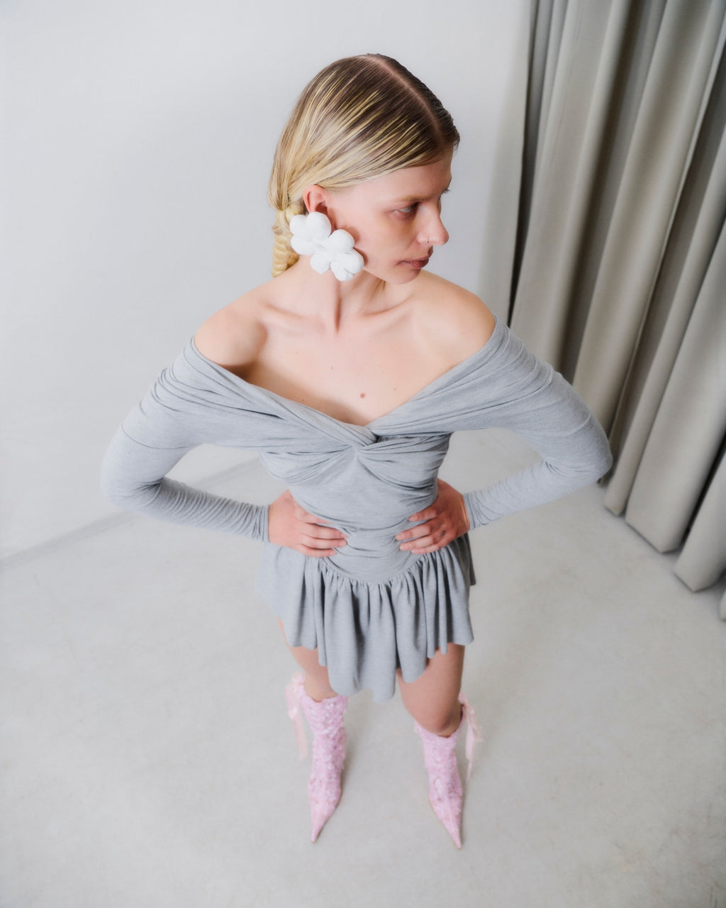 Wrapped Dress Grey